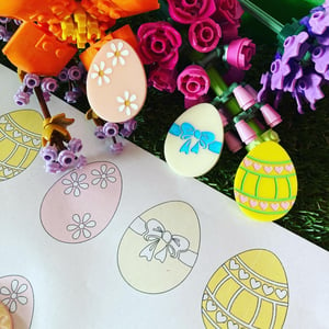 Image of DIY Mini Easter Egg Trio Brooches