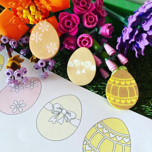 Image of DIY Mini Easter Egg Trio Brooches