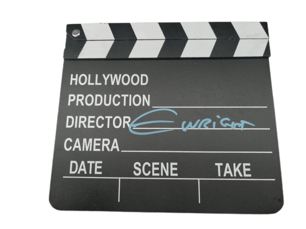Director Edgar Wright Signed Wooden Clapperboard