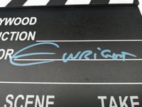 Image 3 of Director Edgar Wright Signed Wooden Clapperboard