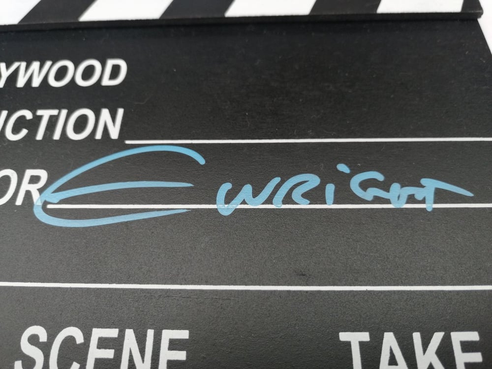 Director Edgar Wright Signed Wooden Clapperboard