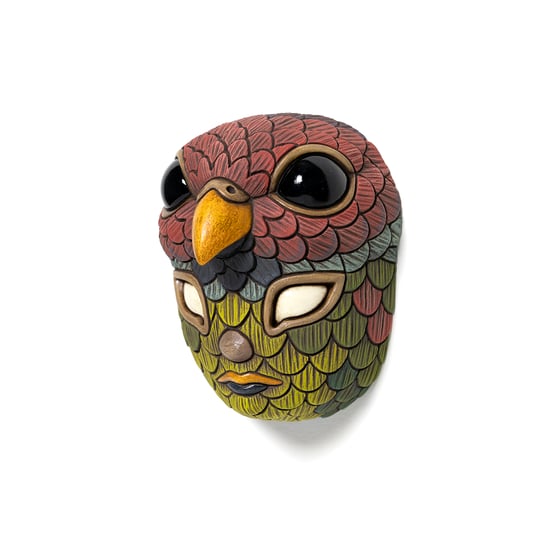 Image of Blend In Mini Mask (Plum Headed Parakeet)