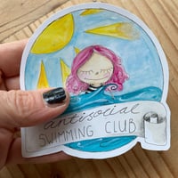 Image 1 of Antisocial Swimming Club Sticker 