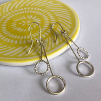 Image 5 of Small Circles Earrings in Sterling silver 