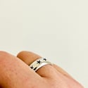Wide Sterling Silver Star Ring 