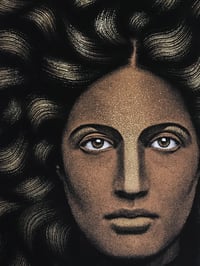 Image 4 of One-off hand embellished print – 'Athena'