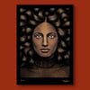 One-off hand embellished print – 'Athena'
