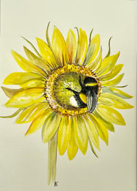 The Bee and the Sunflower Print