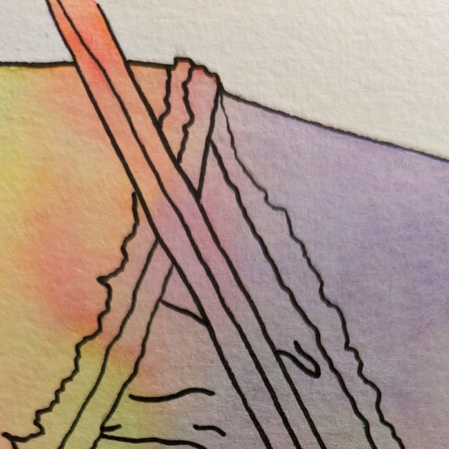 Zara Panties Rainbow  watercolor painting 