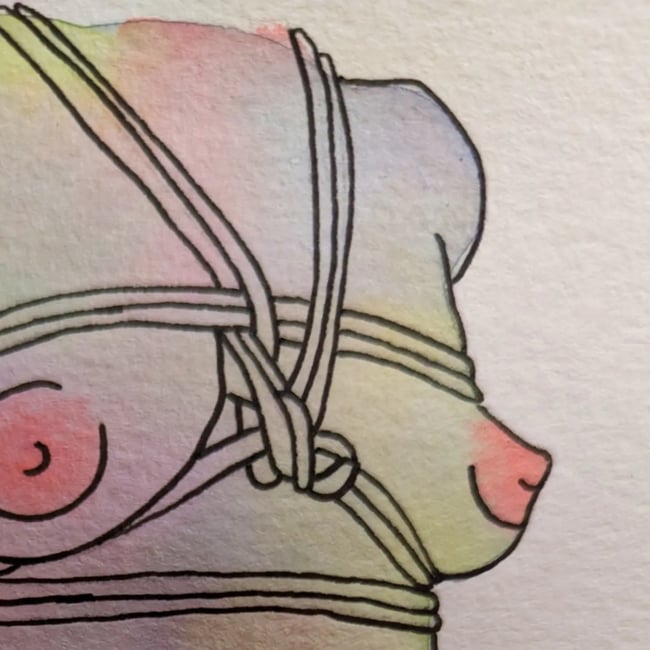 Zara Standing Rainbow watercolor painting 