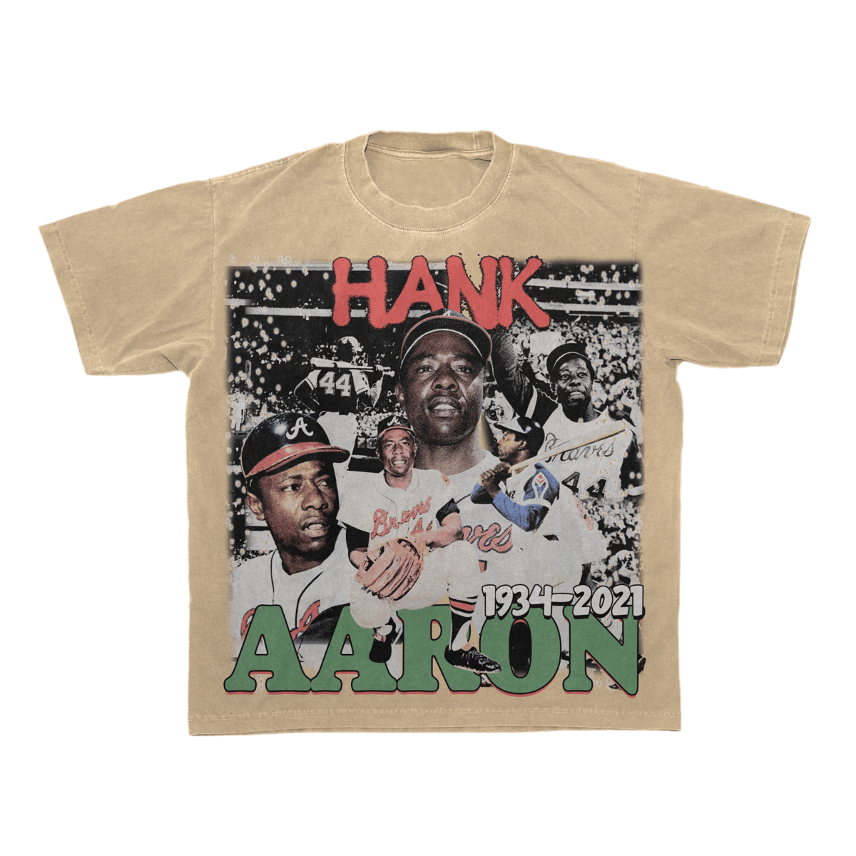 Hank Aaron In Atlanta Braves T-shirt
