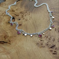 Image 2 of Celestial multi strand necklace - pink tourmaline 