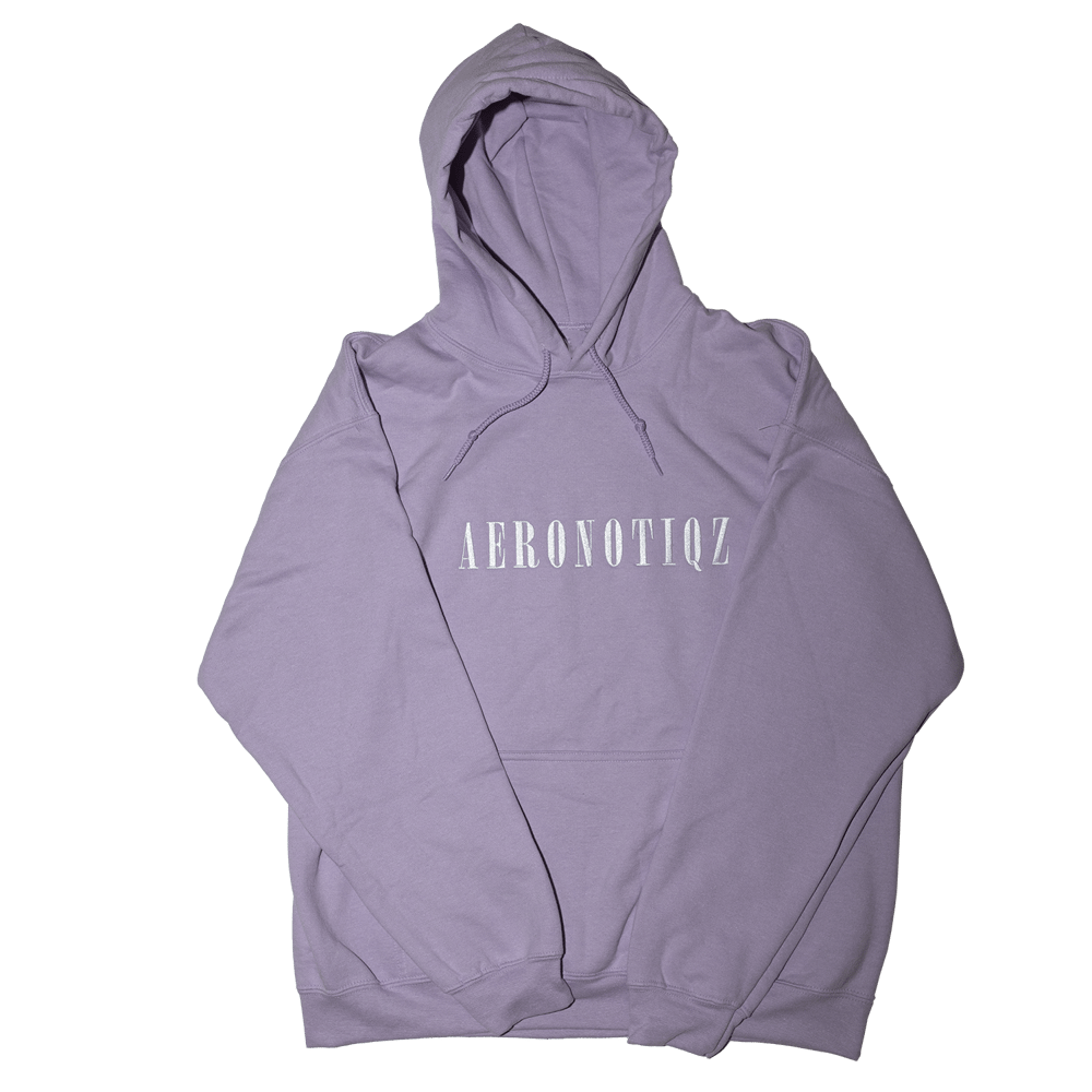 Lavender Aeronotiqz Embroidered Hoodie