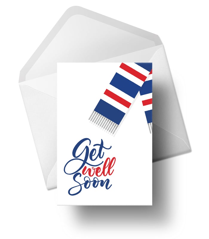 Image of Get Well Soon Card for Rangers fans