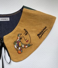 Image 1 of Detachable Embroidered Collar,  Inspired by Picasso's drawings