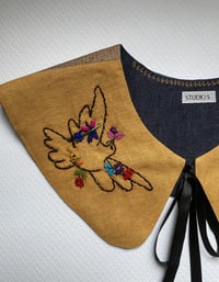 Image 3 of Detachable Embroidered Collar,  Inspired by Picasso's drawings