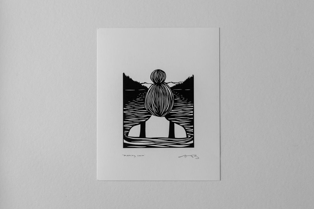 Image of "Morning Swim" 8x10" print