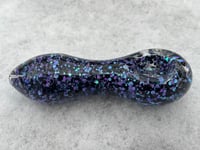 Image 3 of 5 Inch Purple, Freezable Glitter Glass Pipe, Glass Spoon Pipe, Smoking Bowl 