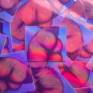 Below Holographic Sticker