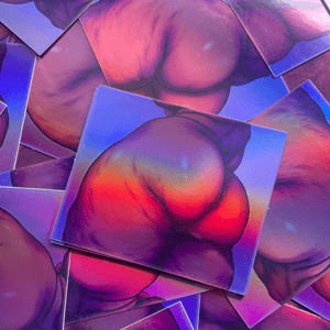 Below Holographic Sticker