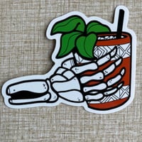 Image 2 of MAI TAI'D TIL HE DIED 4" Tiki Cocktail Vinyl Sticker