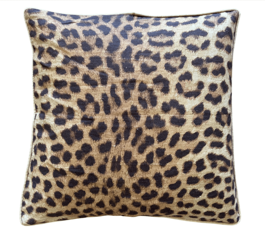 Image of Leopard Linen Cushion