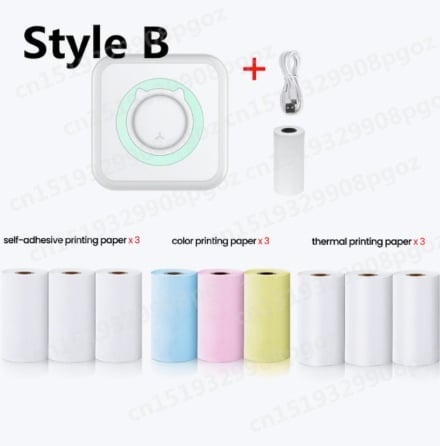 Image of Mini Thermal Label Printer For Phone Wireless Bluetooth Adhesive