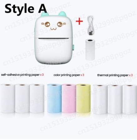 Image of BLUE CAT Mini Thermal Label printer For Phone Wireless Bluetooth