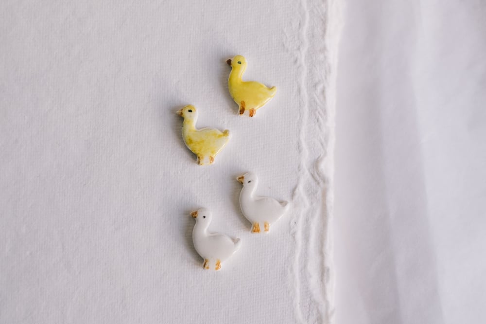 Image of Pendientes de cerámica: Coríos, Patitos