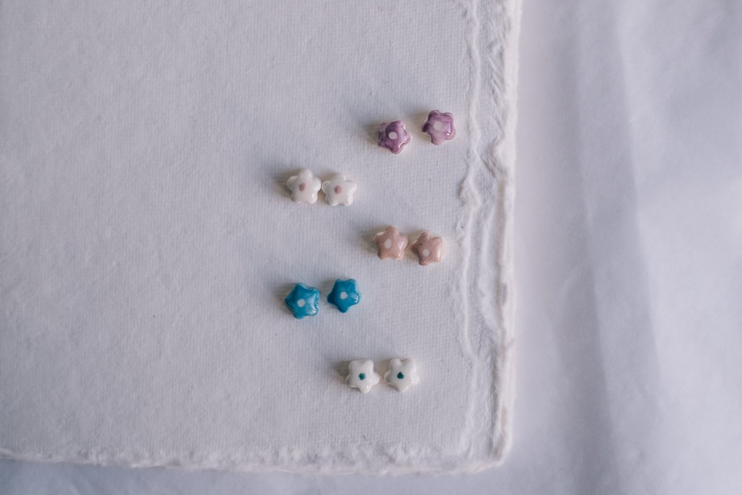 Image of MiniPendientes de Cerámica: Miniflores