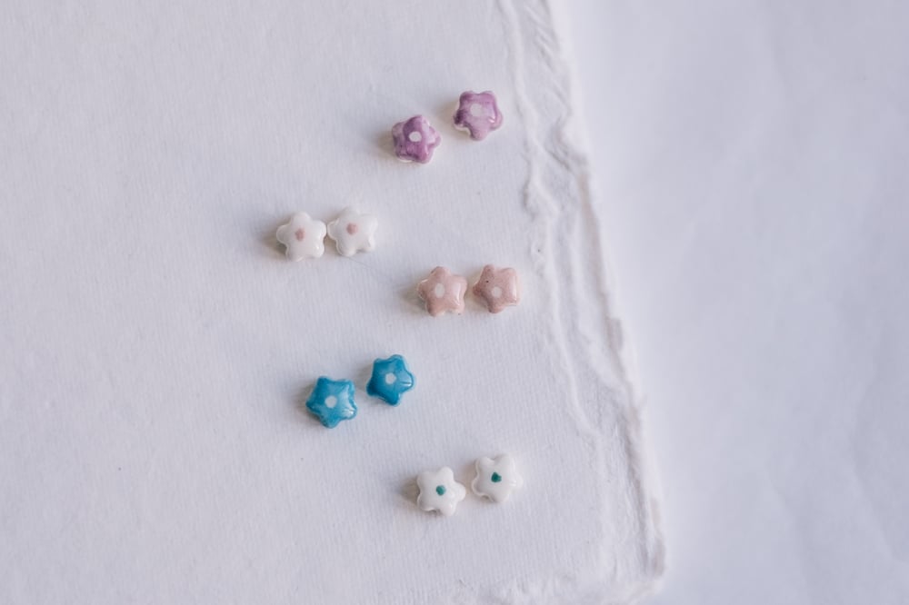 Image of MiniPendientes de Cerámica: Miniflores
