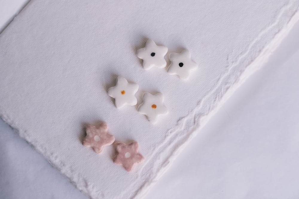 Image of Pendientes de Cerámica: Florecillas