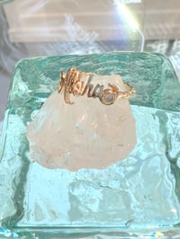 Image 2 of 14k solid gold Aloha maile lei diamond ring
