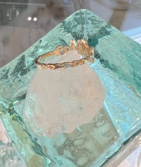 Image 4 of 14k solid gold Aloha maile lei diamond ring