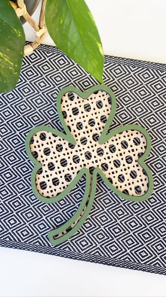 Image of Faux Rattan Shamrock