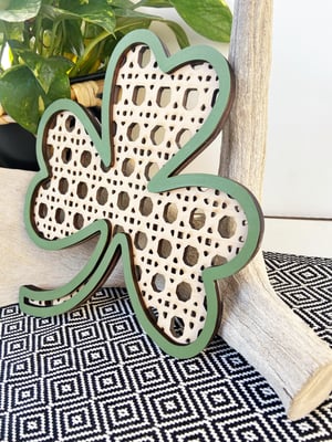 Image of Faux Rattan Shamrock