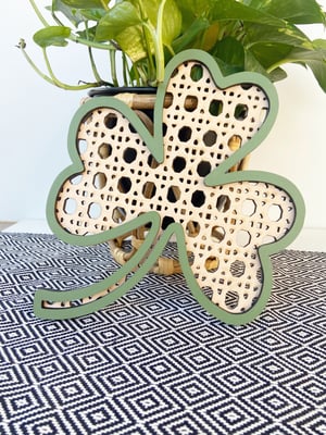 Image of Faux Rattan Shamrock