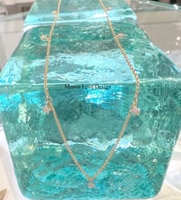 Image 1 of 14k  diamond star necklace 