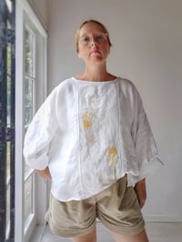 Image 1 of White linen top 10 - 16