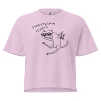 Image 1 of everything hurts Women’s heavyweight boxy tee 