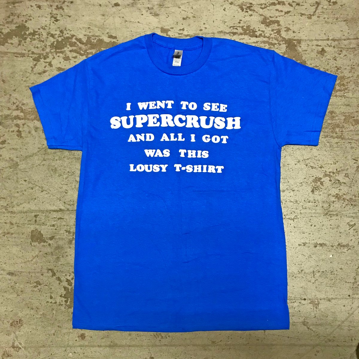 Image of SUPERCRUSH - Lousy puff print T-shirt (blue)