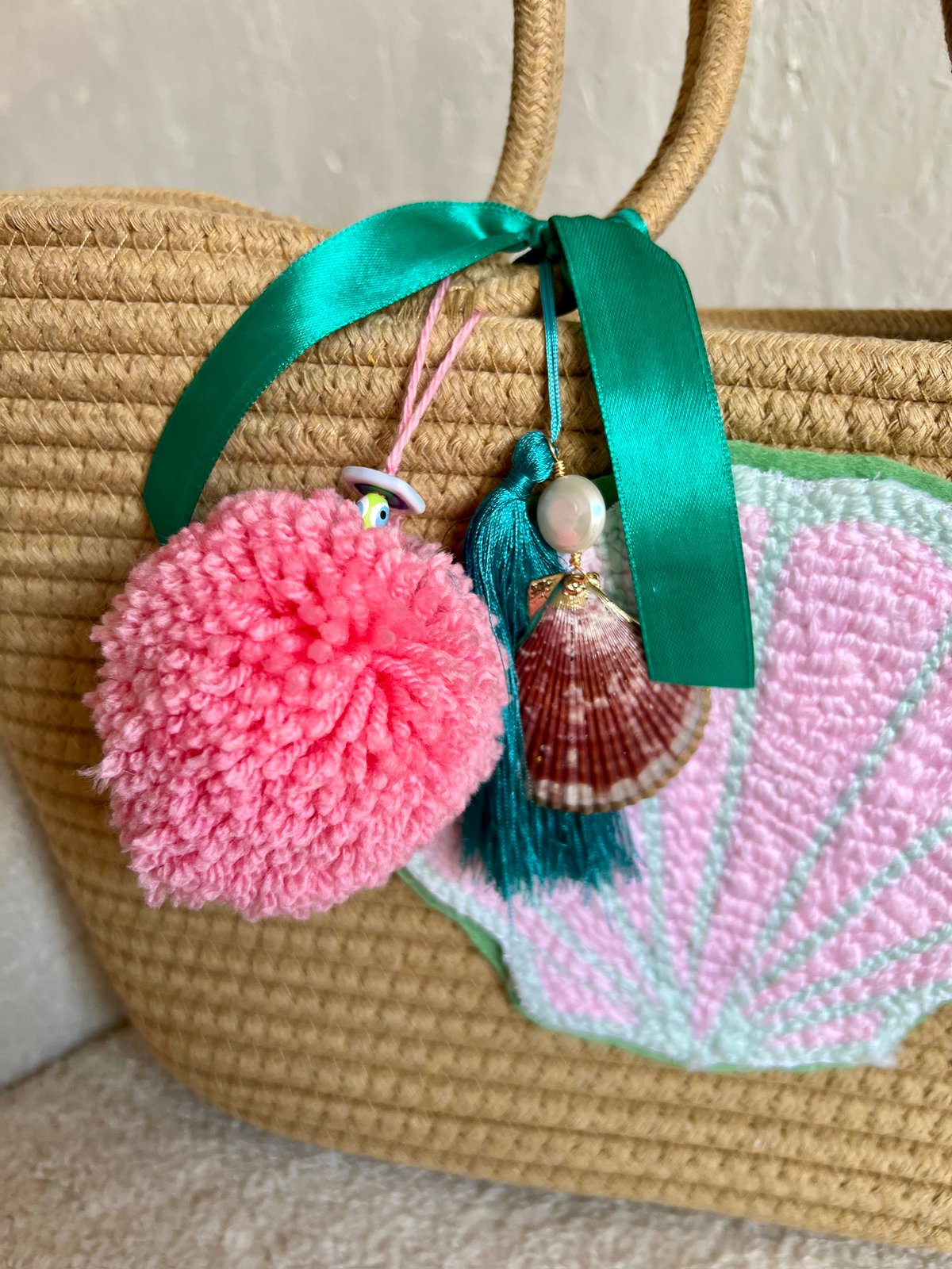 Pom pom beach bag on sale