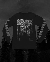 Image 2 of Mörka skogar - black cross worship long sleeve tee