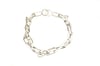 Interlinked sterling silver chain bracelet slim