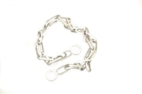 Image 2 of Interlinked sterling silver chain bracelet slim