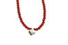 Agate bead Necklace twinned with “intergrowth” of sterling silver cube