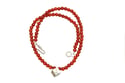 Agate bead Necklace twinned with “intergrowth” of sterling silver cube