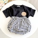The Smile Plaid Bloomer Set 