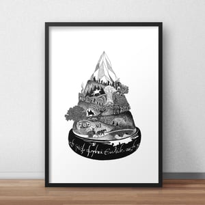 Signed Mountain I Poster