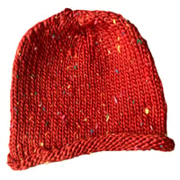 Image 1 of Red Flecked Hat made from Recycled Plastic Bottles